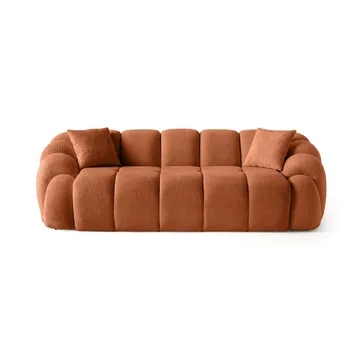 3-istuttava sohva Atelier Del Sofa Octavio (233 x 70 x 80 cm) Laatanpunainen - Huonekalut - Sohva - 3:n istuttava sohva