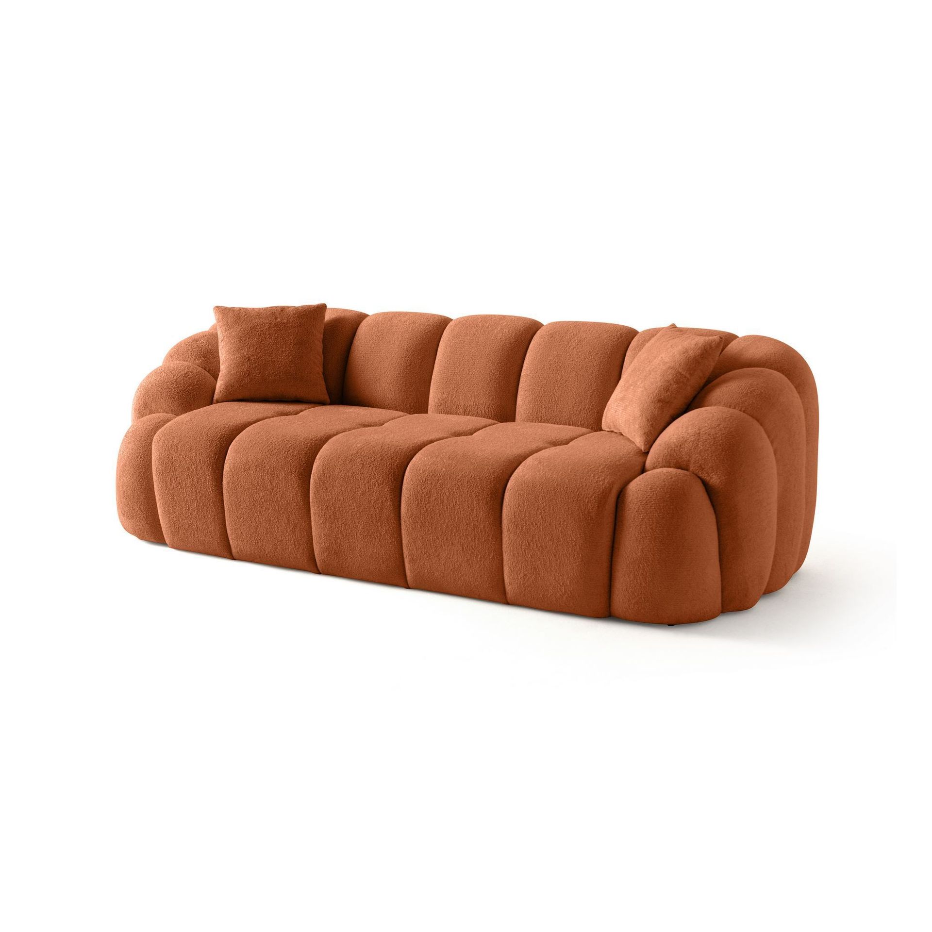 3-istuttava sohva Atelier Del Sofa Octavio (233 x 70 x 80 cm) Laatanpunainen -