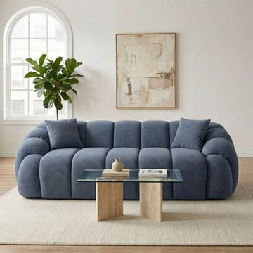 3-istuttava sohva Atelier Del Sofa Octavio (233 x 70 x 80 cm) Laivastonsininen - Huonekalut - Sohva - 3:n istuttava sohva