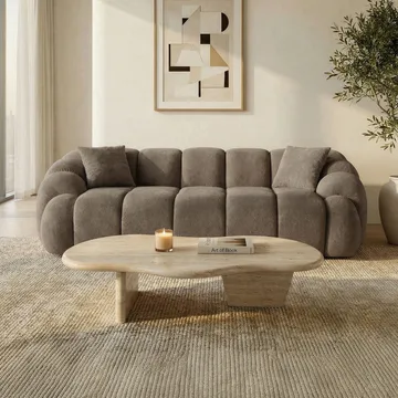 3-istuttava sohva Atelier Del Sofa Octavio (233 x 70 x 80 cm) Ruskea - Huonekalut - Sohva - 3:n istuttava sohva