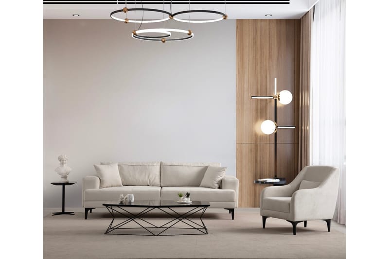 3-istuttava Sohva Cabni - Ecru - Huonekalut - Sohva - 3:n istuttava sohva