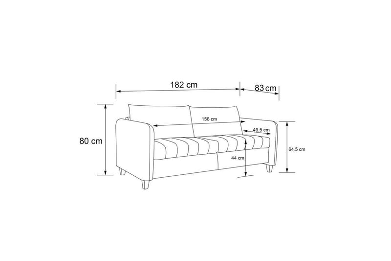 3-istuttava sohva Coco - Huonekalut - Sohva