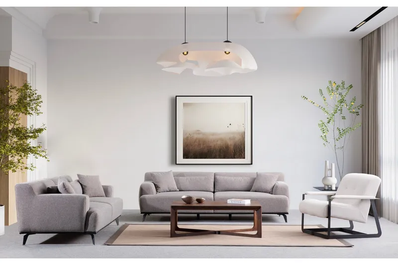 3-istuttava Sohva Jaguar - Ruskea/Harmaa - Huonekalut - Sohva - 3:n istuttava sohva