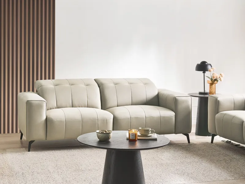 3-istuttava sohva Ommel - Vaalea beige - Huonekalut - Sohva - 3:n istuttava sohva