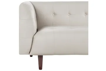3-sitssoffa Beliani Byske Beige, mörkt trä Beige||Dark colored wood - Huonekalut - Sohva - 3:n istuttava sohva