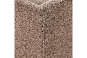 3-sitssoffa Beliani Byske Beige, mörkt trä Brown||Dark colored wood - Huonekalut - Sohva - 3:n istuttava sohva