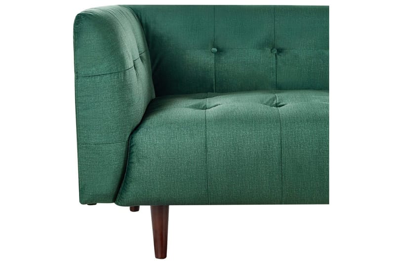 3-sitssoffa Beliani Byske Beige, mörkt trä Green||Dark colored wood - Huonekalut - Sohva - 3:n istuttava sohva