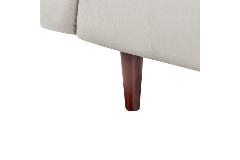 3-sitssoffa Beliani Byske Beige, mörkt trä NO_BRAND Beige||Dark colored wood - Huonekalut - Sohva - 3:n istuttava sohva
