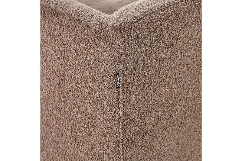 3-sitssoffa Beliani Byske Beige, mörkt trä NO_BRAND Brown||Dark colored wood - Huonekalut - Sohva - 3:n istuttava sohva