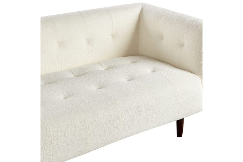 3-sitssoffa Beliani Byske Beige, mörkt trä NO_BRAND White - Valkoinen - Huonekalut - Sohva - 3:n istuttava sohva