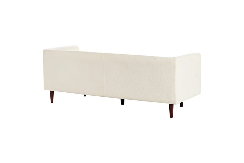 3-sitssoffa Beliani Byske Beige, mörkt trä NO_BRAND White - Valkoinen - Huonekalut - Sohva - 3:n istuttava sohva