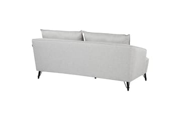 3-sitssoffa Beliani Hobro Brun, Svart Grey||Black - Huonekalut - Sohva - 3:n istuttava sohva