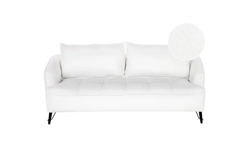 3-sitssoffa Beliani Hobro Brun, Svart White||Black - Huonekalut - Sohva - 3:n istuttava sohva