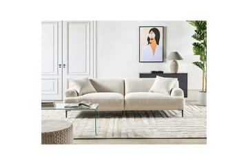 3-sitssoffa Beliani Matila Beige, brun Beige||Brown - Huonekalut - Sohva - 3:n istuttava sohva