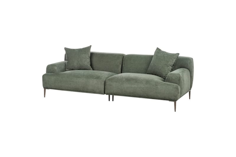 3-sitssoffa Beliani Matila Beige, brun Green||Brown - Huonekalut - Sohva - 3:n istuttava sohva