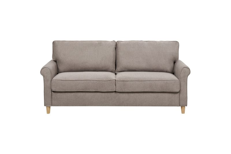 3-sitssoffa Beliani Ronneby Beige, ljust trä Beige||Light colored wood, undefined