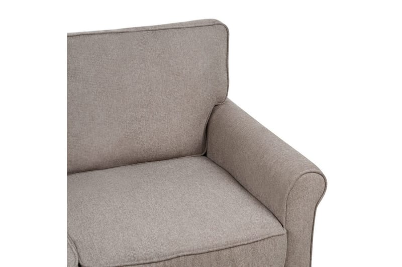 3-sitssoffa Beliani Ronneby Beige, ljust trä Beige||Light colored wood - Huonekalut - Sohva - 3:n istuttava sohva