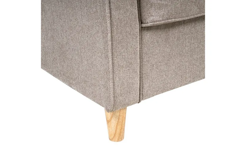 3-sitssoffa Beliani Ronneby Beige, ljust trä Beige||Light colored wood - Huonekalut - Sohva - 3:n istuttava sohva