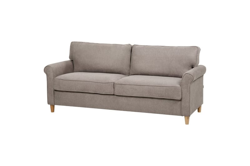 3-sitssoffa Beliani Ronneby Beige, ljust trä NO_BRAND Beige||Light colored wood - Huonekalut - Sohva - 3:n istuttava sohva