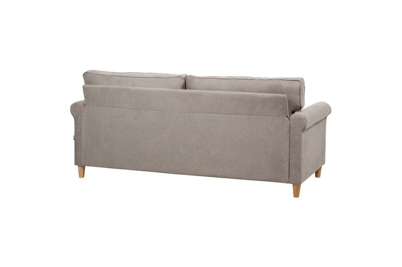 3-sitssoffa Beliani Ronneby Beige, ljust trä NO_BRAND Beige||Light colored wood - Huonekalut - Sohva - 3:n istuttava sohva