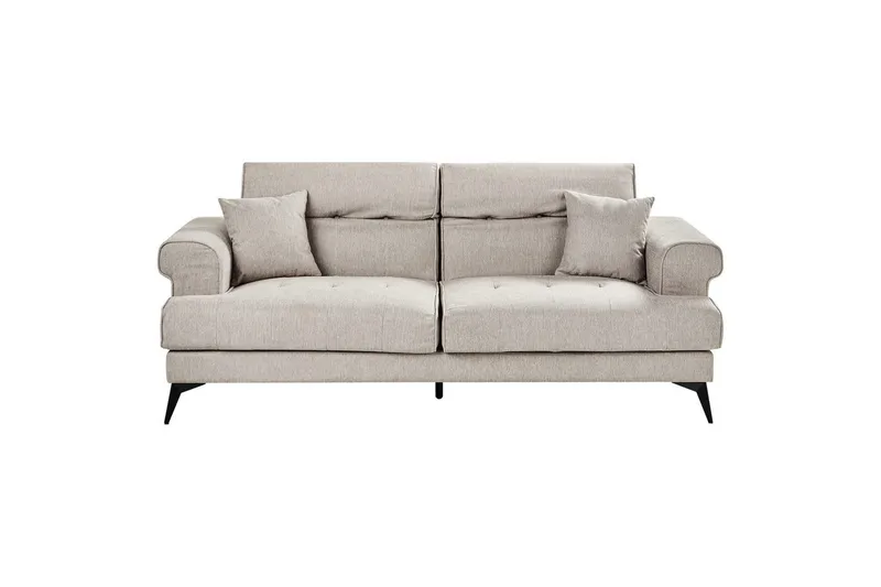 3-sitssoffa Beliani Skive Beige NO_BRAND Beige VALUE_MISSING_1, undefined