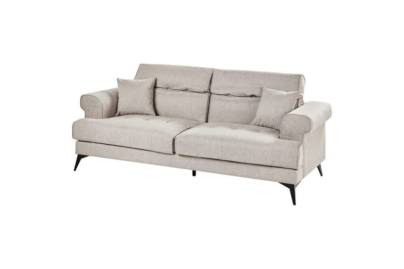 3-sitssoffa Beliani Skive Beige NO_BRAND Beige VALUE_MISSING_1 - Huonekalut - Sohva - 3:n istuttava sohva