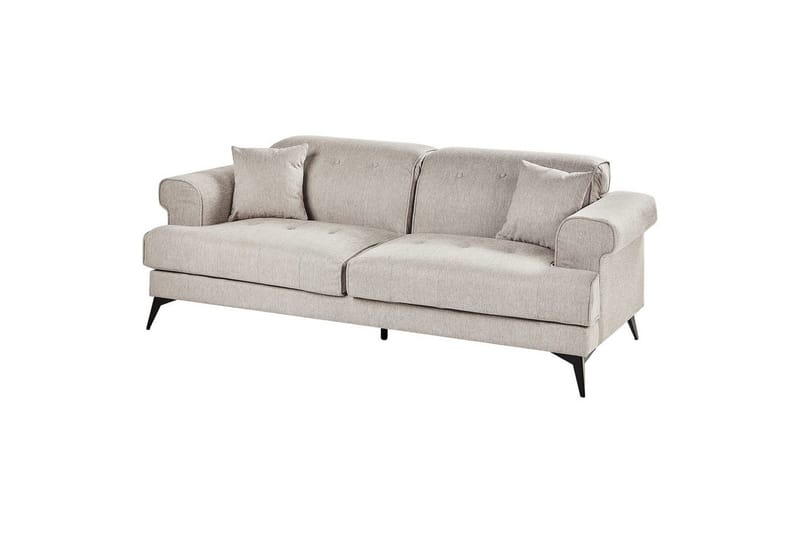 3-sitssoffa Beliani Skive Beige NO_BRAND Beige VALUE_MISSING_1 - Huonekalut - Sohva - 3:n istuttava sohva