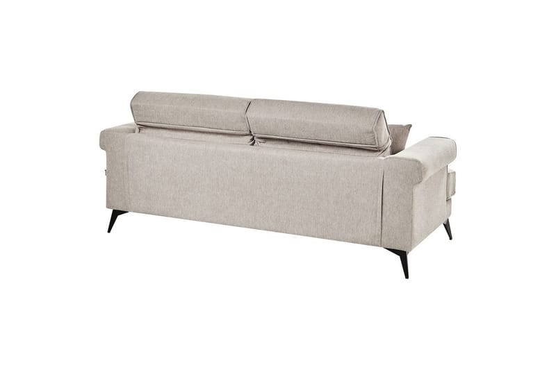3-sitssoffa Beliani Skive Beige NO_BRAND Beige VALUE_MISSING_1 - Huonekalut - Sohva - 3:n istuttava sohva