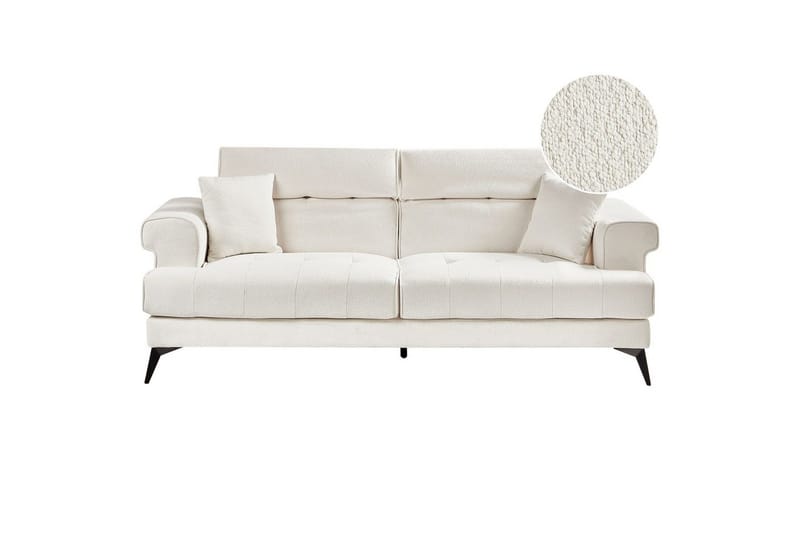 3-sitssoffa Beliani Skive Beige NO_BRAND White||Black VALUE_MISSING_3, undefined
