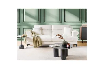 3-sitssoffa Beliani Skive Beige White||Black VALUE_MISSING_3 - Huonekalut - Sohva - 3:n istuttava sohva