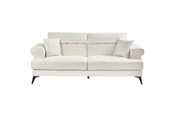 3-sitssoffa Beliani Skive Beige White||Black VALUE_MISSING_3 - Huonekalut - Sohva - 3:n istuttava sohva
