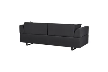 3-sitssoffa Beliani Sokna Beige, svart Black - Huonekalut - Sohva - 3:n istuttava sohva