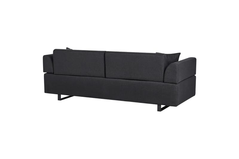 3-sitssoffa Beliani Sokna Beige, svart NO_BRAND Black - Huonekalut - Sohva - 3:n istuttava sohva