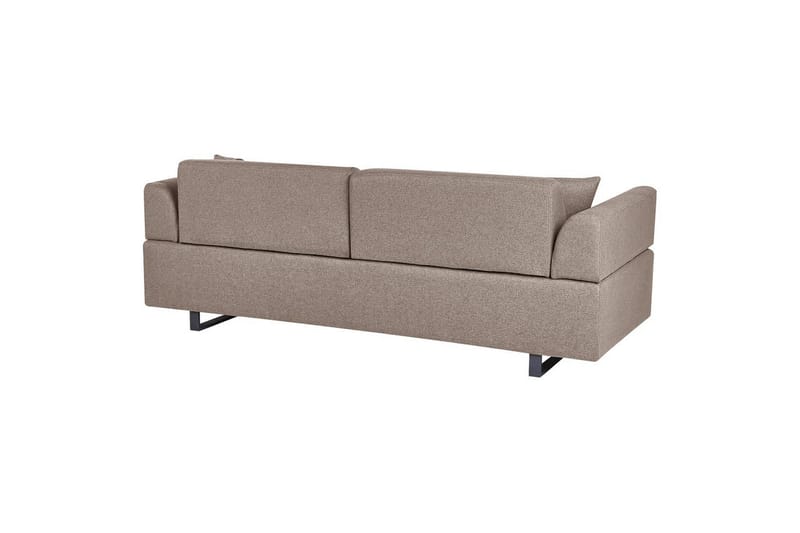 3-sitssoffa Beliani Sokna Beige, svart NO_BRAND Brown - Ruskea - Huonekalut - Sohva - 3:n istuttava sohva