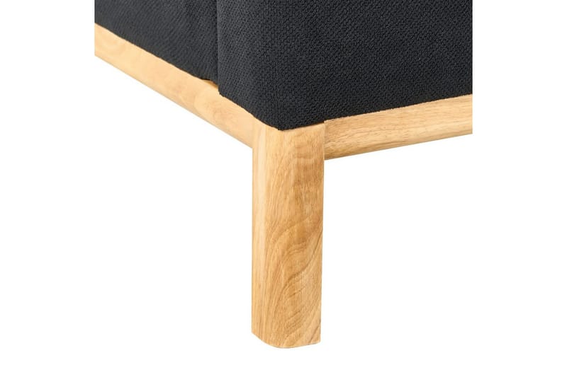 3-sitssoffa Beliani Sosjo Beige, ljust trä Black||Light colored wood - Huonekalut - Sohva - 3:n istuttava sohva