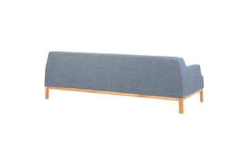 3-sitssoffa Beliani Sosjo Beige, ljust trä blue||Light colored wood - Huonekalut - Sohva - 3:n istuttava sohva