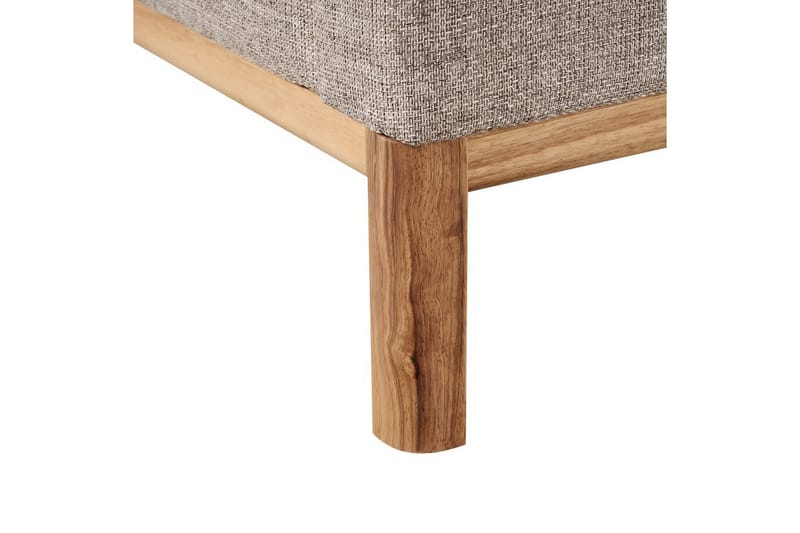 3-sitssoffa Beliani Sosjo Beige, ljust trä Brown||Light colored wood - Huonekalut - Sohva - 3:n istuttava sohva