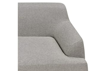 3-sitssoffa Beliani Sosjo Beige, ljust trä Grey||Light colored wood - Huonekalut - Sohva - 3:n istuttava sohva