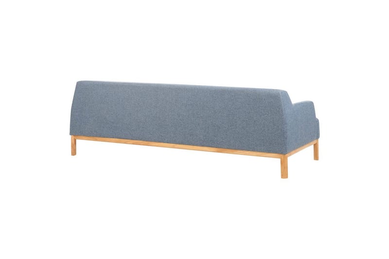 3-sitssoffa Beliani Sosjo Beige, ljust trä NO_BRAND blue||Light colored wood - Huonekalut - Sohva - 3:n istuttava sohva