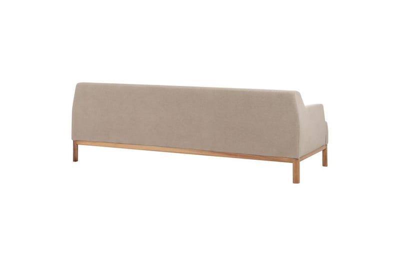 3-sitssoffa Beliani Sosjo Beige, ljust trä NO_BRAND Taupe - Huonekalut - Sohva - 3:n istuttava sohva