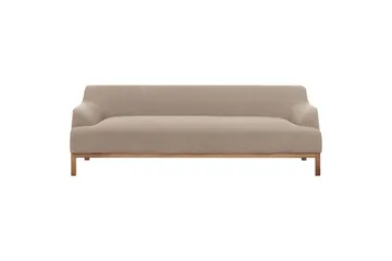 3-sitssoffa Beliani Sosjo Beige, ljust trä NO_BRAND Taupe