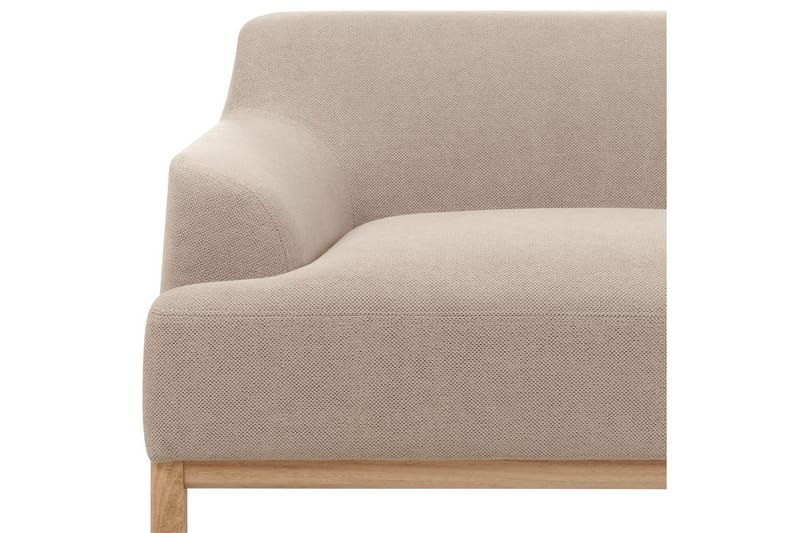 3-sitssoffa Beliani Sosjo Beige, ljust trä NO_BRAND Taupe - Huonekalut - Sohva - 3:n istuttava sohva
