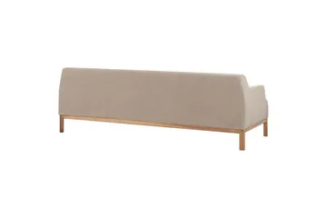 3-sitssoffa Beliani Sosjo Beige, ljust trä Taupe - Huonekalut - Sohva - 3:n istuttava sohva