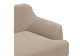 3-sitssoffa Beliani Sosjo Beige, ljust trä Taupe - Huonekalut - Sohva - 3:n istuttava sohva