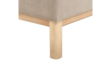 3-sitssoffa Beliani Sosjo Beige, ljust trä Taupe - Huonekalut - Sohva - 3:n istuttava sohva