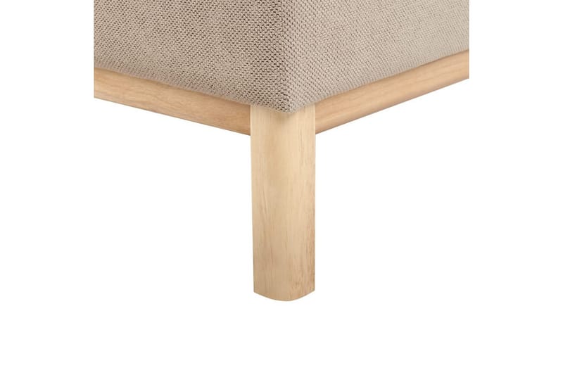 3-sitssoffa Beliani Sosjo Beige, ljust trä Taupe - Huonekalut - Sohva - 3:n istuttava sohva