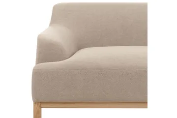 3-sitssoffa Beliani Sosjo Beige, ljust trä Taupe - Huonekalut - Sohva - 3:n istuttava sohva