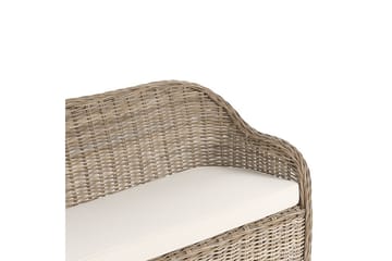 3-sitssoffa Beliani Susua Nature||White - Puutarhakalusteet - Terassiryhmät - Terassisohvat