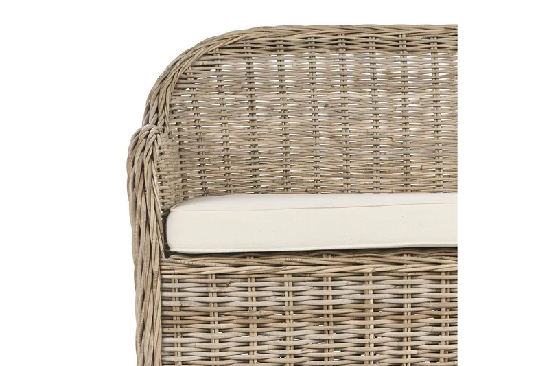 3-sitssoffa Beliani Susua Nature||White - Puutarhakalusteet - Terassiryhmät - Terassisohvat