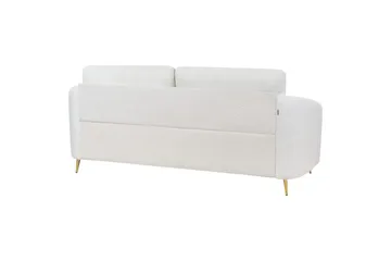 3-sitssoffa Beliani Trosa Beige, guld White - Huonekalut - Sohva - 3:n istuttava sohva